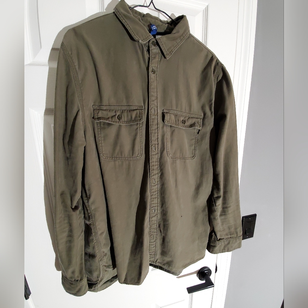 Divided button down shirt